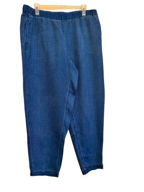 J Jill Purejill pants denim look size large tapered leg
